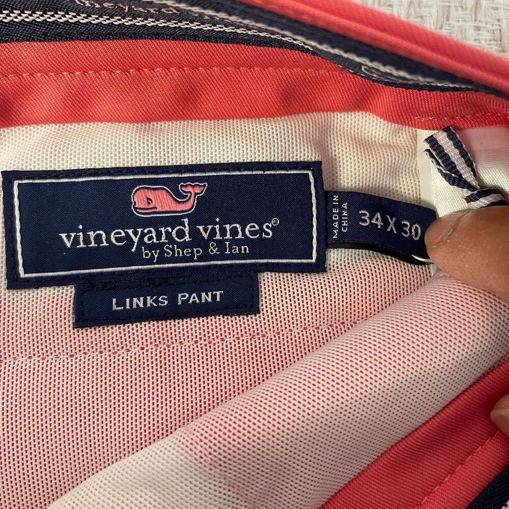 Vineyard Vines Mens 34 X 30 Classic Fit Links Golf Pants Jetty Red NWT - Picture 5 of 9